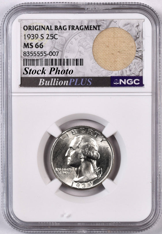 1939-S Washington Quarter - NGC MS66 - Bag Fragment