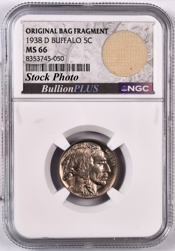 1938-D Buffalo Nickel - NGC MS66 - Bag Fragment
